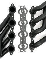 Hedman LS Engine Swap Black Maxx Headers 62723 Headers, Mid-Length, 304 Stainless Steel, Ceramic Coated, Chevrolet, Pontiac, Gen III/IV LS, Pair thumbnail 5