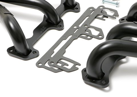 Hedman Street Headers 68410 Headers, Street, Long Tube, Steel, Temporary Paint, Buick, Chevy, Oldsmobile, Pontiac, 3.8L/231, Pair thumbnail 2