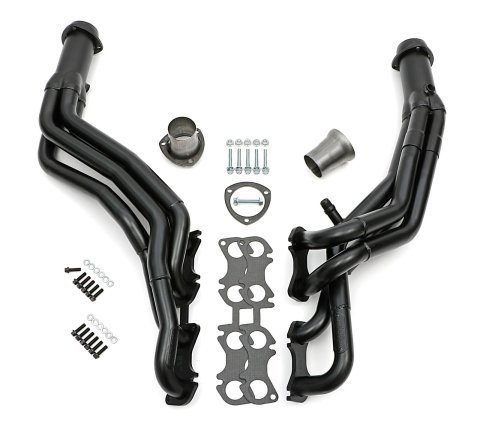 Hedman Street Headers for 1996-2004 MUSTANG - 88690 Headers, Street, Long Tube Stepped, Steel, Temporary Paint, Ford, 4.6L, Pair thumbnail 1