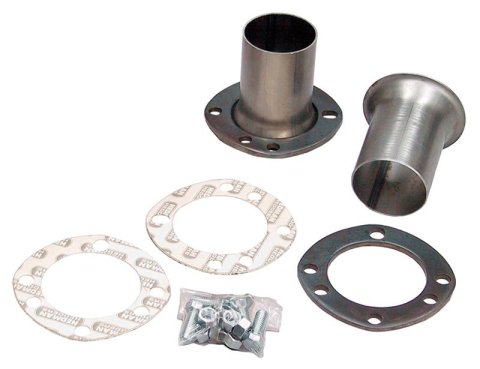 Hedman Header Reducers with 2.5 Inch Outlet 21102 Reducers, Uni-Fit 3-Bolt Flange, 3 in. Inlet, in. Outlet, Steel, Natural, Pair