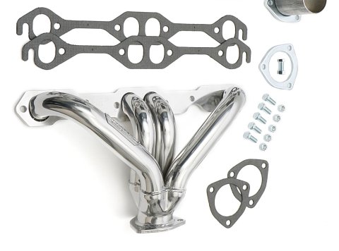 Hedman Traditional Block Hugger Headers for 1923-1949 STREET ROD - 68406 Headers, Traditional, Hugger, Steel, Silver Ceramic Coated, Chevy, Small Block, Pair thumbnail 3