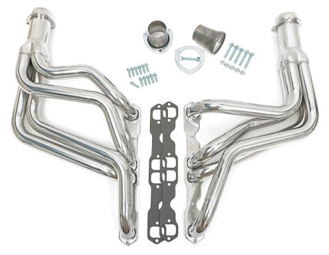 Hedman Street Headers 66104 Headers, Street, Long Tube, Steel, Silver Ceramic Coated, Chevy, Small Block, Pair thumbnail 4