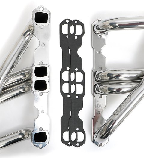 Hedman Street Headers for 1967-1969 CAMARO, 1968 CHEVY II, 1970-1974 NOVA - 66003 Headers, Street, Long Tube, Steel, Silver Ceramic Coated, Chevy, Small Block, Pair thumbnail 5