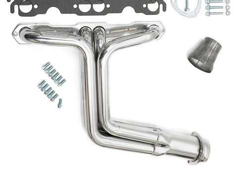 Hedman Street Headers 69266 Headers, Street, Long Tube, Steel, Silver Ceramic Coated, Chevy, 283, 327, Pair thumbnail 2