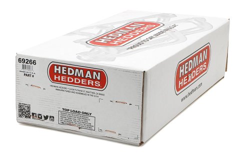 Hedman Street Headers 69266 Headers, Street, Long Tube, Steel, Silver Ceramic Coated, Chevy, 283, 327, Pair thumbnail 4