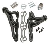 Hedman Elite Extreme-Duty Headers 63678 Headers, Extreme-Duty, Mid-Length, Steel, Black Ceramic Coated, Jeep, Chevy Small Block, Pair thumbnail 1