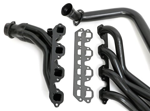 Hedman Street Headers for 1988-1996 F-250, 1988-1997 F-350 - 89510 Headers, Street, Mid-Length, Steel, Temporary Paint, Ford, 7.5L, Kit thumbnail 1