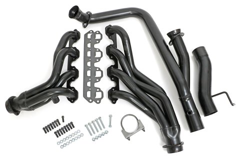 Hedman Street Headers for 1988-1996 F-250, 1988-1997 F-350 - 89510 Headers, Street, Mid-Length, Steel, Temporary Paint, Ford, 7.5L, Kit thumbnail 2