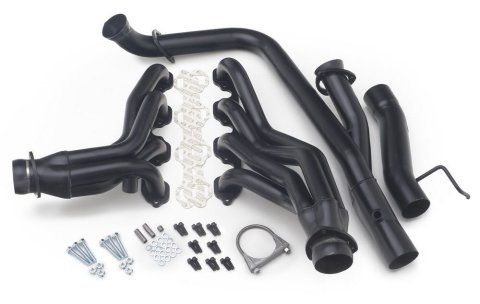 Hedman Street Headers for 1988-1996 F-250, 1988-1997 F-350 - 89510 Headers, Street, Mid-Length, Steel, Temporary Paint, Ford, 7.5L, Kit thumbnail 8