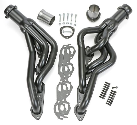 Hedman Street Headers for 1965-1967 CHEVELLE, MALIBU, 1964-1967 EL CAMINO - 68660 Headers, Street, Mid-Length, Steel, Temporary Paint, Chevy, Pair thumbnail 2
