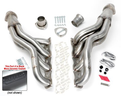 Hedman 304 Stainless Steel Headers 72643 Headers, Long Tube, Steel, Black Ceramic Coated, Dodge, 5.7L, 6.1L 6.2L, 6.4L, Pair