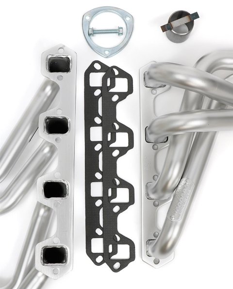 Hedman Elite Extreme-Duty Headers 89278 Headers, Extreme-Duty, Long Tube, Steel, Silver Ceramic Coated, Ford, 351W, Pair thumbnail 4