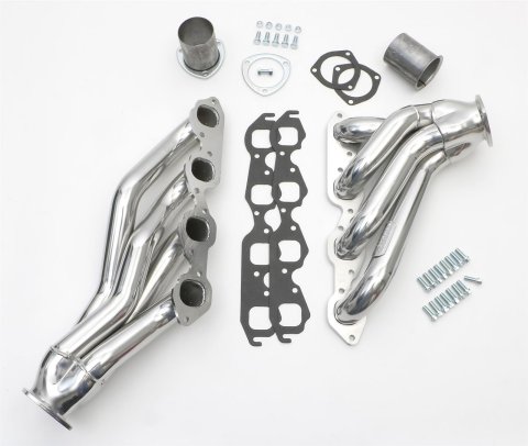 Hedman Street Headers 66103 Headers, Street, Mid-Length, Steel, Silver Ceramic Coated, Chevy, Big Block, Pair