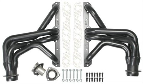Hedman 304 Stainless Steel Headers 62193 Headers, Long Tube, Steel, Black Ceramic Coated, Chevy, Pair thumbnail 2