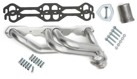 Hedman Elite Extreme-Duty Headers 69528 Headers, Extreme-Duty, Mid-Length, Steel, Silver Ceramic Coated, Chevy, GMC, Small Block, Pair thumbnail 2