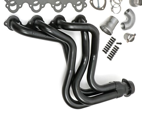 Hedman Street Headers for 1983-1987 F-250, F-350 - 89280 Headers, Street, Long Tube, Steel, Temporary Paint, Ford, 460, Pair thumbnail 1