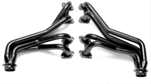 Hedman Street Headers 39803 Headers, Street, Long Tube, Steel, Black Ceramic Coated, Right Hand Drive, Land Rover, 3.5L, 3.9L, Pair thumbnail 3