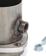 Hedman Oxygen Sensor Reducers with 3 Inch Outlet 22126 Header Reducer, Bung, 3-Bolt Flange, 3.00 in. Inlet, 3.00 in. Outlet, Stainless Steel, Natural, Each thumbnail 3
