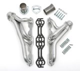 Hedman Elite Extreme-Duty Headers 69648 Headers, Extreme-Duty, Mid-Length, Steel, Silver Ceramic Coated, Jeep, Chevy Small Block, Pair thumbnail 1