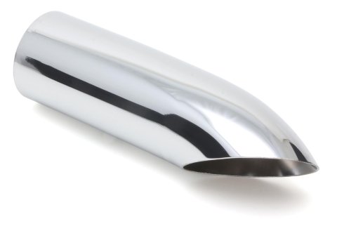 Hedman Hot Tips Chrome Round/Turndown, 2.50 Inch Exhaust Tip 17146 Tip, Steel, Chrome, Round, Turndown, Non-Rolled Edge, in. Inlet, 2.625 in. Outlet, 9 in. Long thumbnail 1