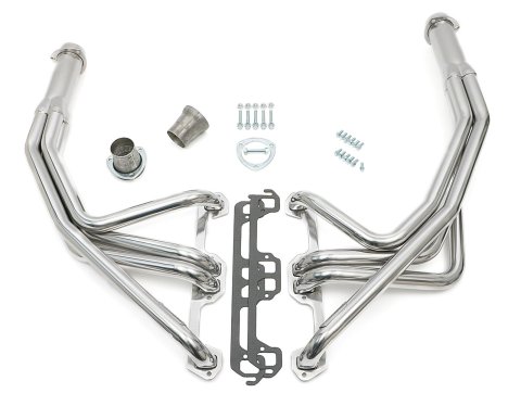 Hedman Street Headers 79016 Headers, Street, Long Tube, Steel, Silver Ceramic Coated, Dodge, 318, 360, Pair thumbnail 1