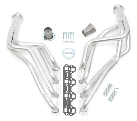 Hedman Elite Extreme-Duty Headers 88308 Headers, Extreme-Duty, Long Tube, Steel, Silver Ceramic Coated, Ford, Mercury, Small Block Windsor, Pair