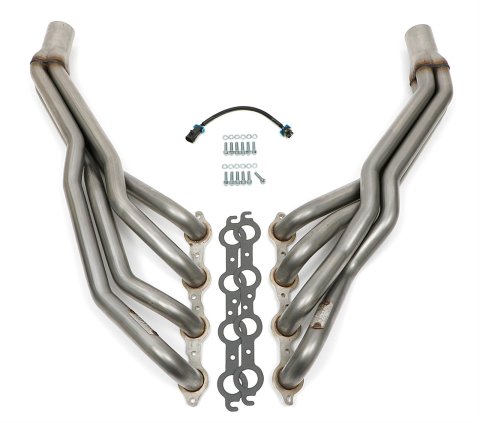 Hedman 304 Stainless Steel Headers 62570 Headers, Long Tube, Steel, Natural, Chevy, 6.2L, Pair thumbnail 1