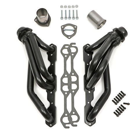Hedman Street Headers 69550 Headers, Street, Mid-Length, Steel, Temporary Paint, Chevy, GMC, Pair