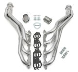 Hedman Elite Extreme-Duty Headers 69850 Headers, Extreme-Duty, Long Tube, Steel, Silver Ceramic Coated, Chevy, GMC, 7.4L, Pair thumbnail 1