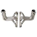 Hedman Street Headers 68286 Headers, Street, Long Tube, Side Mount, Steel, Silver Ceramic Coated, Chevy, 305, 327, 350, Pair thumbnail 4
