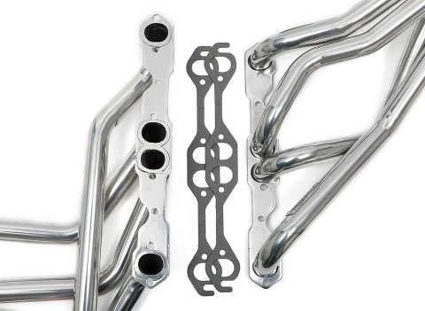 Hedman Street Headers 68676 Headers, Street, Long Tube, Steel, Silver Ceramic Coated, Chevy, Small Block, Pair thumbnail 2