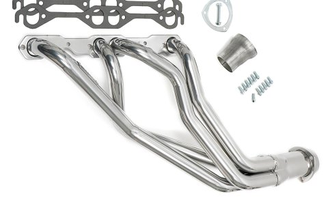 Hedman Street Headers 68676 Headers, Street, Long Tube, Steel, Silver Ceramic Coated, Chevy, Small Block, Pair thumbnail 4