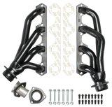 Hedman Street Headers 88403 Headers, Street, Shorty, Steel, Black Ceramic Coated, Ford, Mercury, 260, 289, 302, Ford Small Block, Pair thumbnail 4