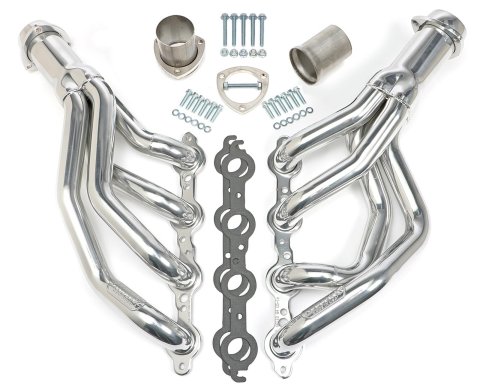 Hedman 304 Stainless Steel Headers 62716 Headers, Mid-Length, Steel, Silver Ceramic Coated, Chevrolet, Pontiac, Gen III/IV LS, Pair thumbnail 3