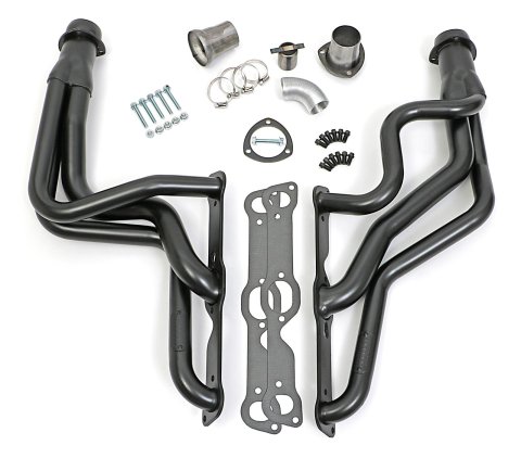 Hedman Street Headers 28140 Headers, Street, Long Tube Stepped, Steel, Temporary Paint, Pontiac, 326-455, Pair