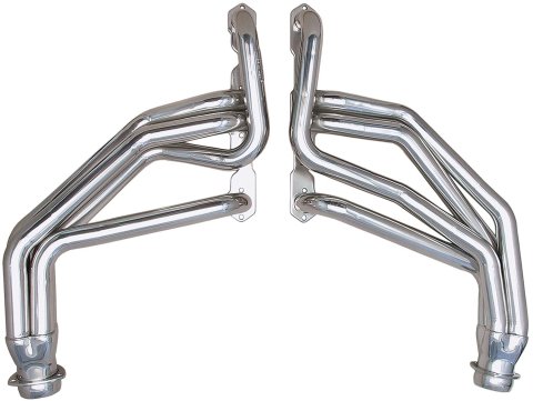 Hedman Street Headers 69086 Headers, Street, Long Tube, Steel, Silver Ceramic Coated, Chevy, GMC, Small Block, Pair thumbnail 2