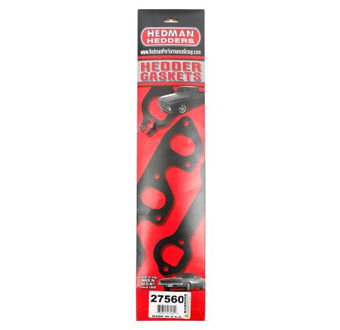 Hedman Header Gaskets 27560 Exhaust Gaskets, Header, Acrylic Bound Paper, Square Port, Chevy, Small Block, Pair