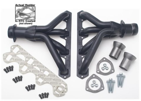 Hedman Traditional Block Hugger Headers 88426 Headers, Traditional, Hugger, Steel, Silver Ceramic Coated, Ford, Small Windsor, Pair thumbnail 3