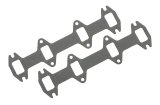 Hedman Header Gaskets 27740 Exhaust Gaskets, Header, High-Temperature, Stock Port, Ford, Big Block FE, Pair thumbnail 4