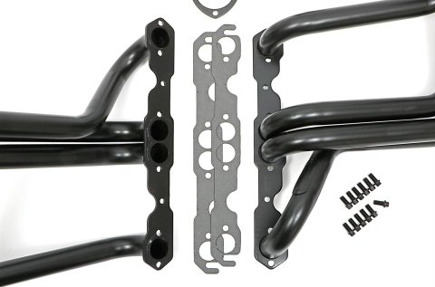 Hedman Street Headers 68230 Headers, Street, Long Tube, Steel, Temporary Paint, Chevy, 283, 327, Pair thumbnail 4