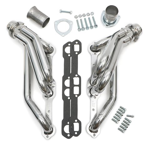 Hedman Hot Rodz Engine Swap Headers 66539 Headers, Swap, Mid-Length, Steel, Silver Ceramic Coated, Chevy, GMC, Small Block, Pair