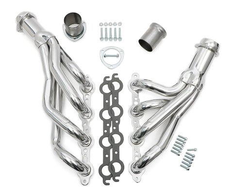 Hedman Hot Rodz Engine Swap Headers 68026 Headers, Swap, Mid-Length, Steel, Silver Ceramic Coated, GM, A/G Body, Pair thumbnail 2