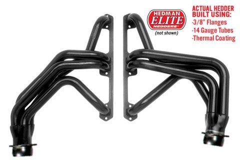 Hedman Elite Extreme-Duty Headers 99208 Headers, Extreme-Duty, Long Tube, Steel, Silver Ceramic Coated, Jeep, 304, Pair thumbnail 2