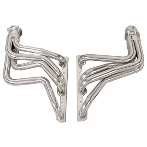 Hedman Street Headers 68466 Headers, Street, Long Tube, Steel, Silver Ceramic Coated, Chevy, Pontiac, 5.0, 5.7L, Pair thumbnail 4