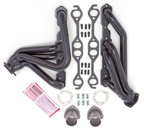 Hedman Hot Rodz Engine Swap Headers 68330 Headers, Swap, Mid-Length, Steel, Temporary Paint, Chevy, Oldsmobile, Pontiac, Pair thumbnail 2