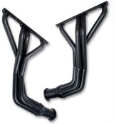 Hedman Elite Extreme-Duty Headers 63518 Headers, Extreme-Duty, Fenderwell Exit, Steel, Black Ceramic Coated, Jeep, Chevy Small Block, Pair thumbnail 3