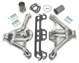 Hedman Tight Tubes Street Rod Headers 78506 Headers, Rod, Block Hugger, Steel, Silver Ceramic Coated, Dodge, Plymouth, Small Block, Pair thumbnail 1