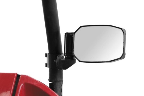 Seizmik Strike Side View Mirrors 56-18091 Mirrors, Strike, Convex Glass, Manual, Rectangular Shape, ABS Plastic, Black, Fits 1.75 in. Round Roll Bar, Universal, Pair