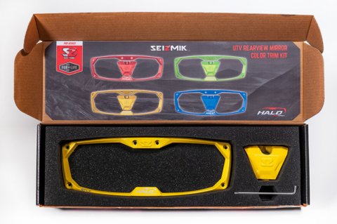 Seizmik Rear View Mirror Accessories 56-18103 HALO-RA CAST ALUM TRIM KIT YEL thumbnail 2