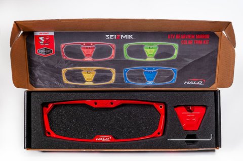 Seizmik Rear View Mirror Accessories 56-18100 HALO-RA CAST ALUM TRIM KIT RED thumbnail 4